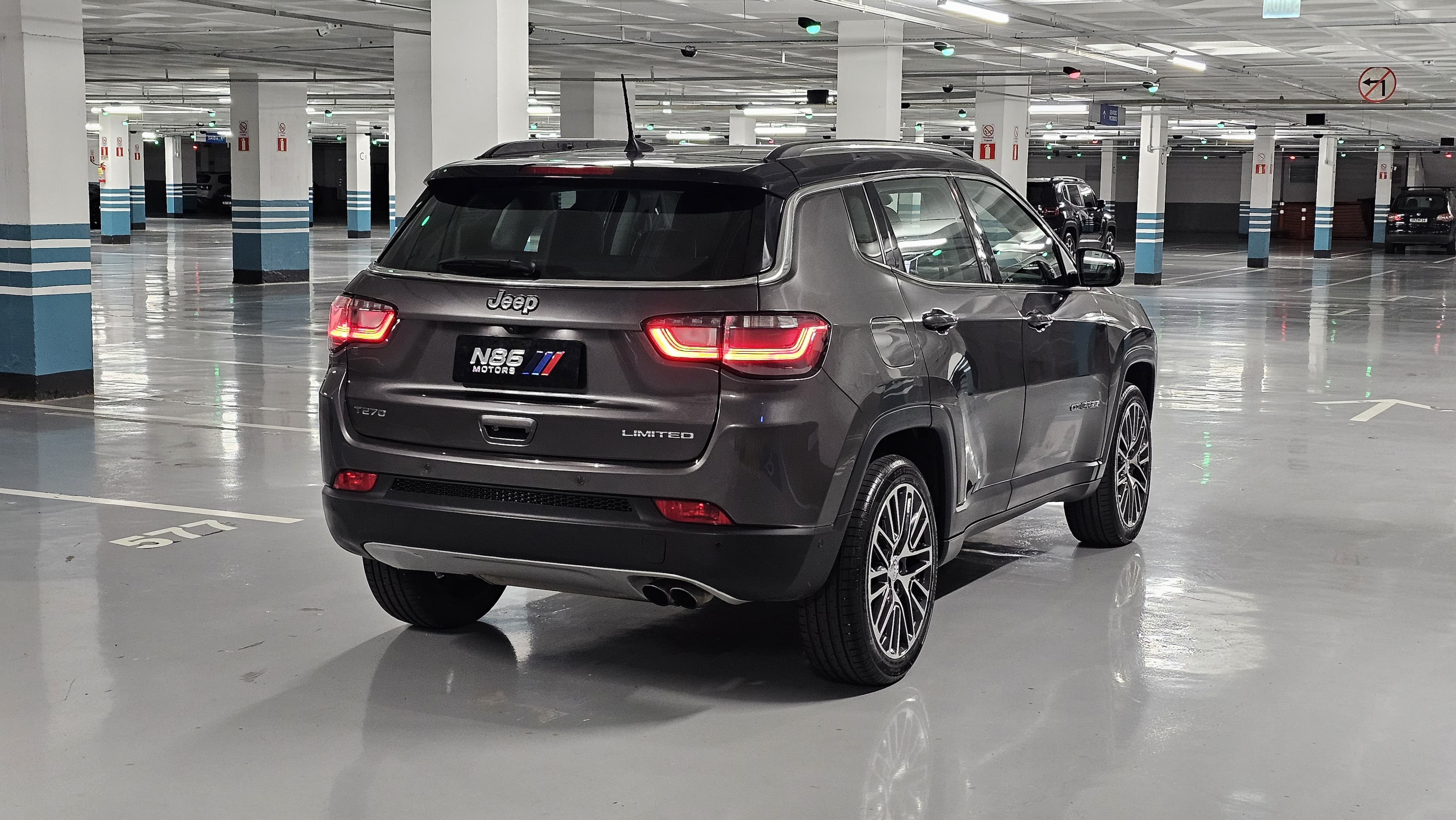 Jeep COMPASS LIMITED T270 1.3 TB 4x2 Flex Aut Limited T270 COM TETO SOLAR 2022 seminovo N86 Motors, foto 7